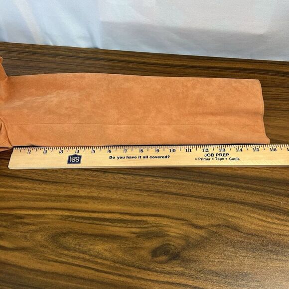 Vintage Samuel Robert Peter Hatsi Androu Suit Peach Size 8-10 Pockets Faux Suede - Picture 16 of 16